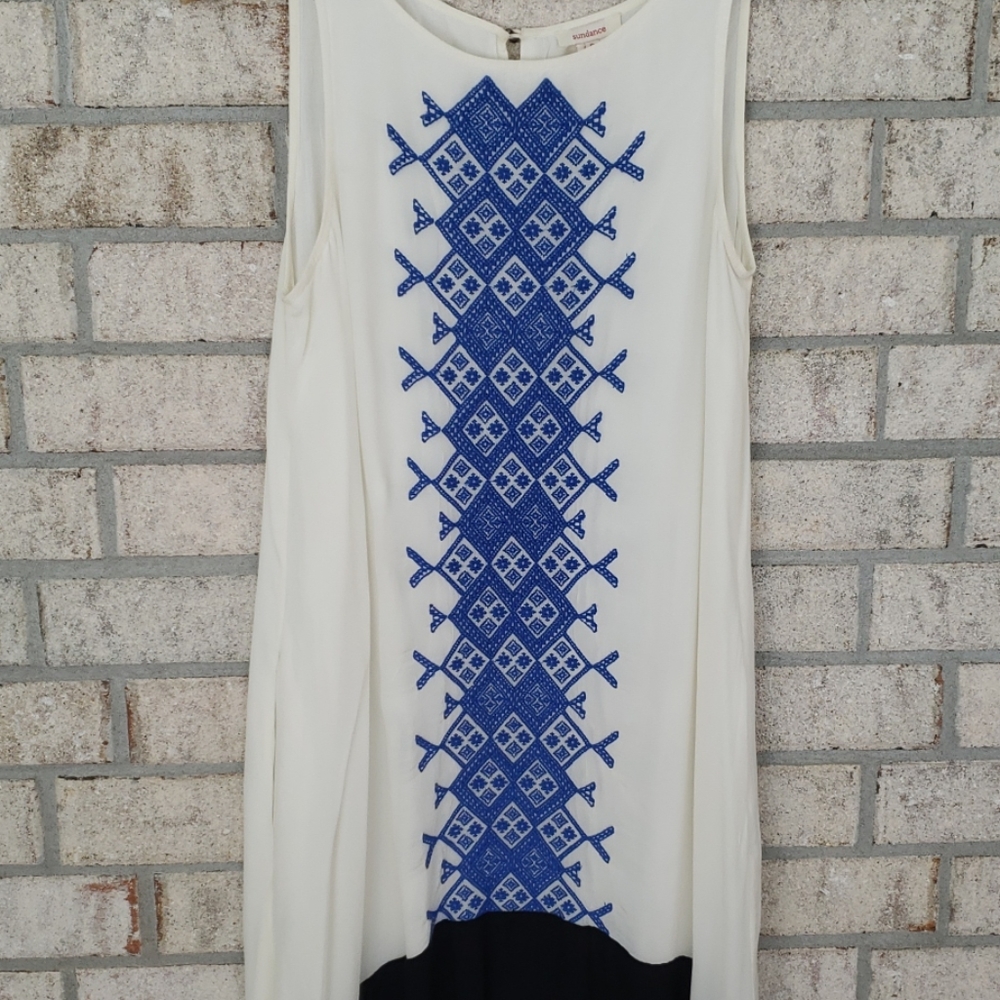 Sundance Liana Embroidered Colorblock Dress - Picture 3 of 6